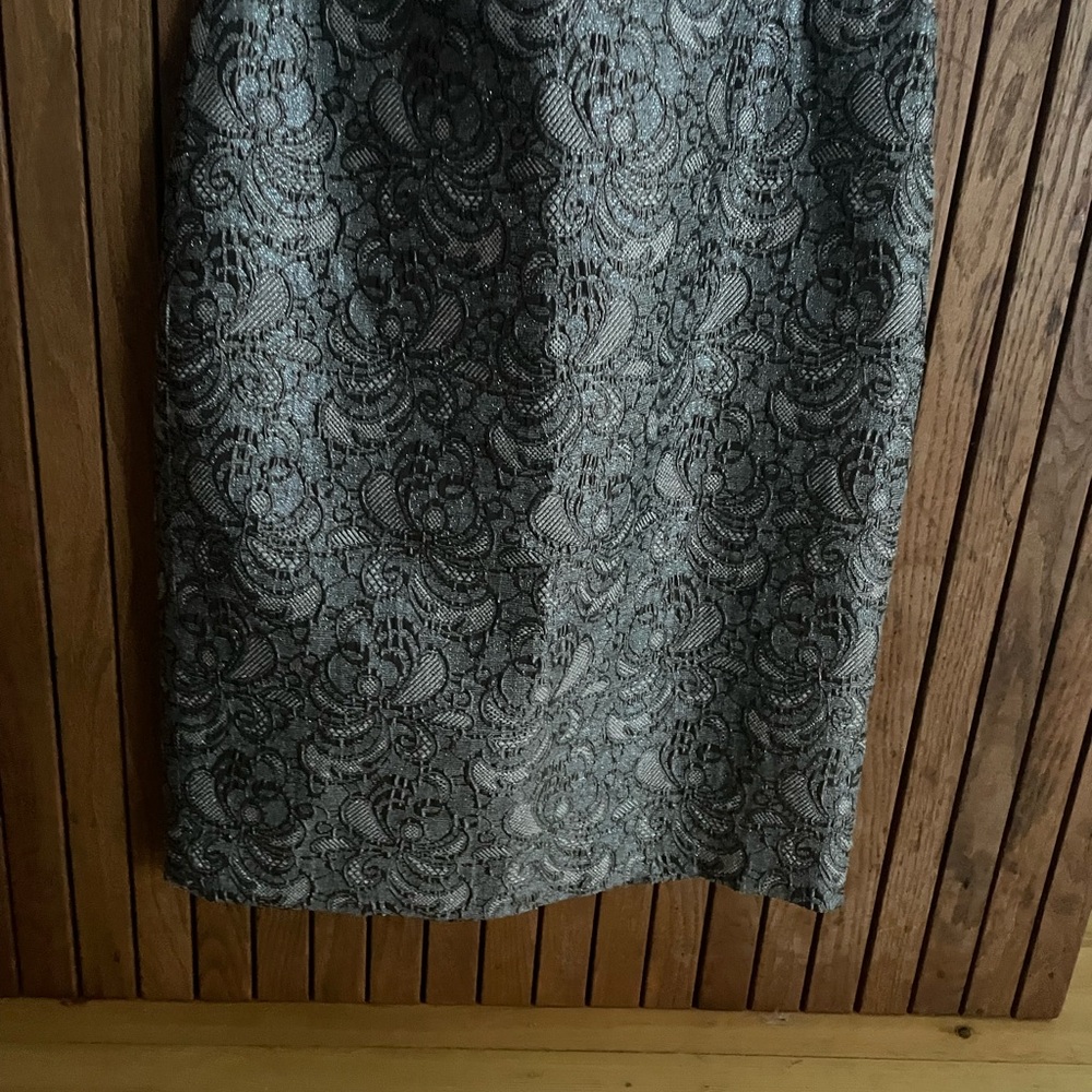 Ann Taylor Silver Gray Midi Pencil Skirt